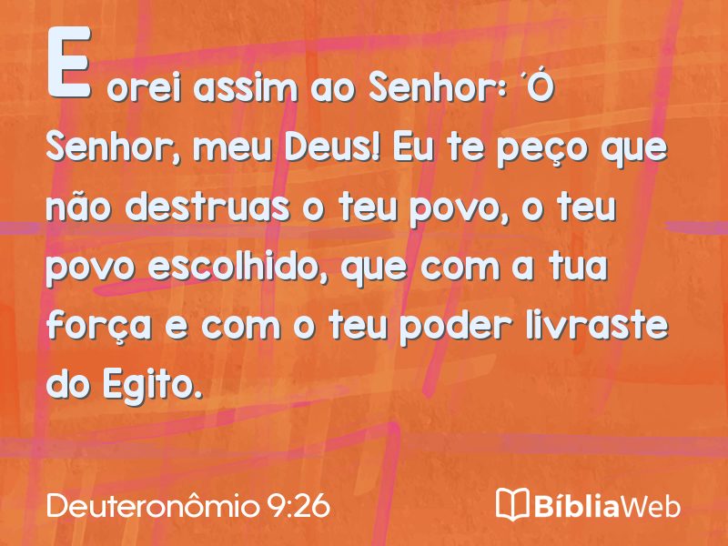 Deuteronômio 9:26 em imagem para compartilhar
