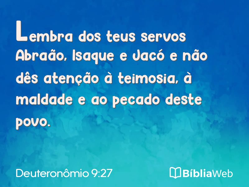 Deuteronômio 9:27 em imagem para compartilhar