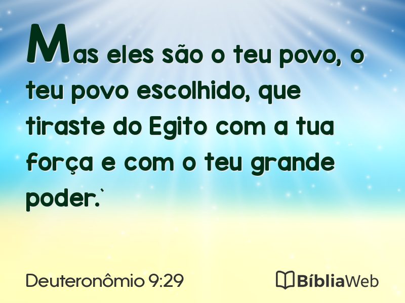 Deuteronômio 9:29 em imagem para compartilhar
