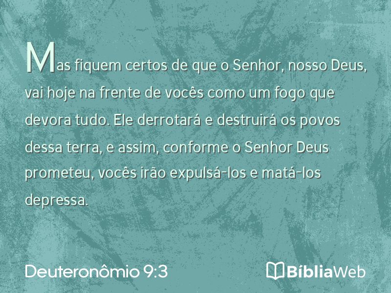 Deuteronômio 9:3 em imagem para compartilhar