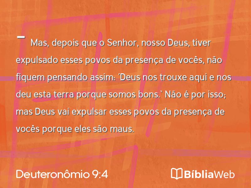 Deuteronômio 9:4 em imagem para compartilhar