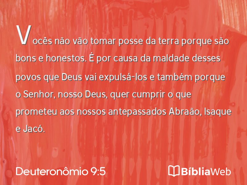 Deuteronômio 9:5 em imagem para compartilhar