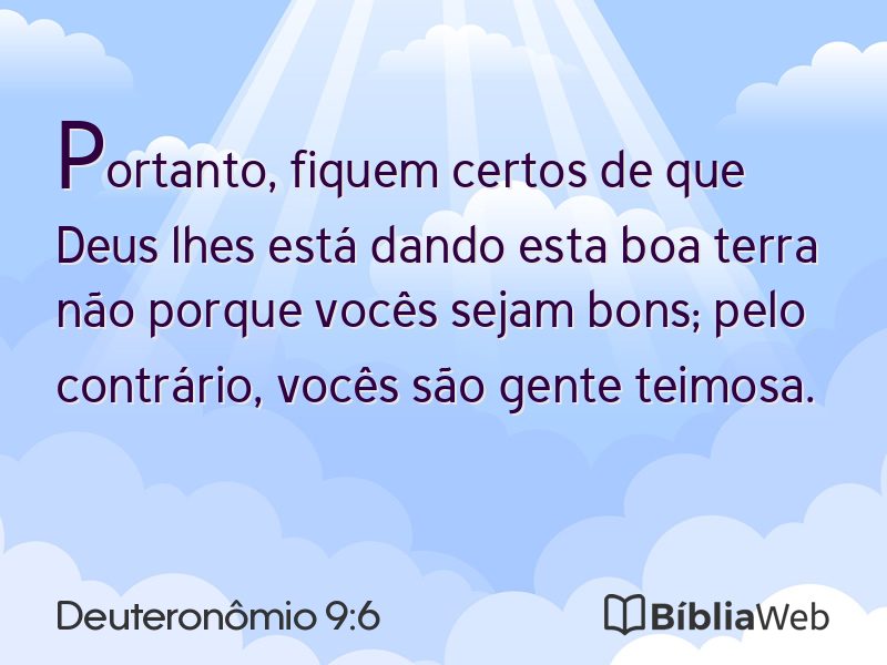 Deuteronômio 9:6 em imagem para compartilhar