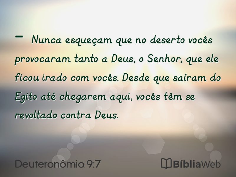 Deuteronômio 9:7 em imagem para compartilhar