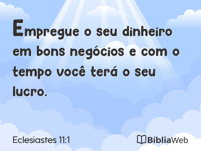 Eclesiastes 11:1 em imagem para compartilhar
