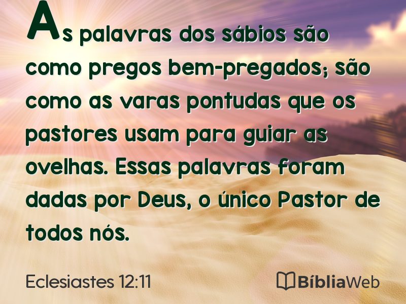 Eclesiastes 12:11 em imagem para compartilhar