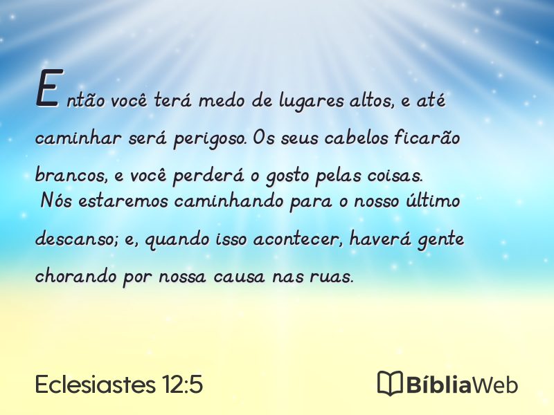 Eclesiastes 12:5 em imagem para compartilhar