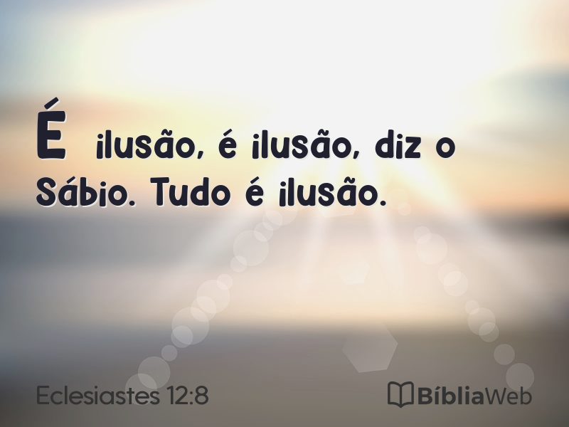 Eclesiastes 12:8 em imagem para compartilhar