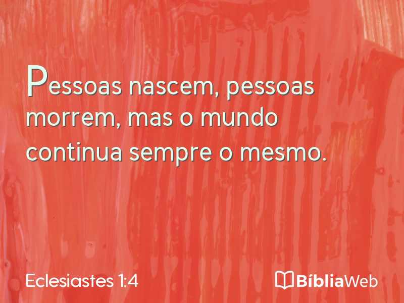 Eclesiastes 1:4 em imagem para compartilhar