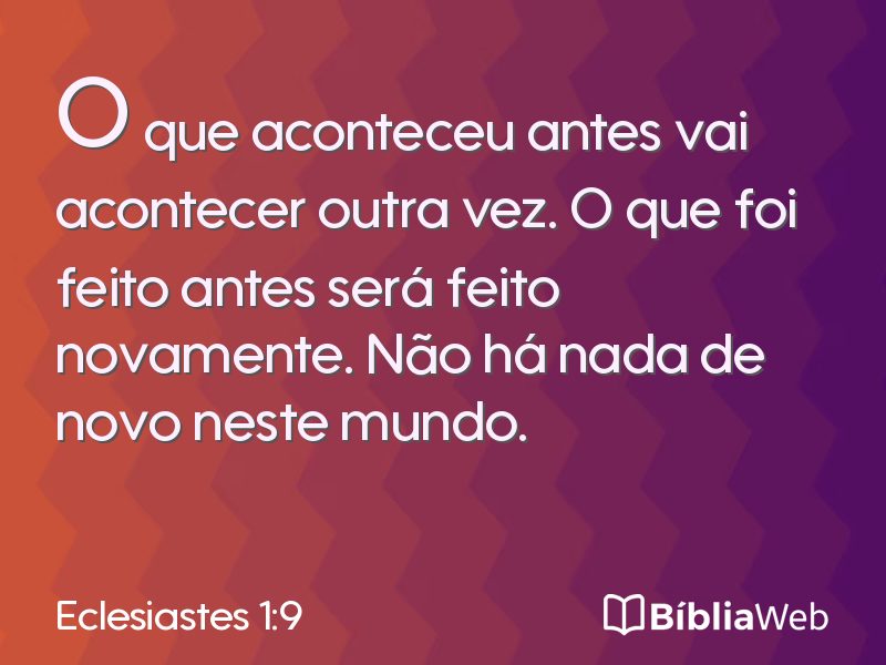 Eclesiastes 1:9 em imagem para compartilhar