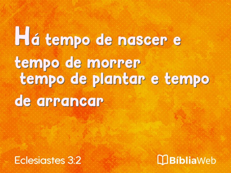 Eclesiastes 3:2 em imagem para compartilhar