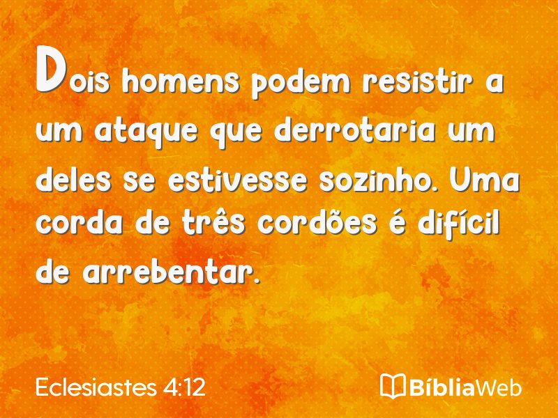 Eclesiastes 4:12 em imagem para compartilhar