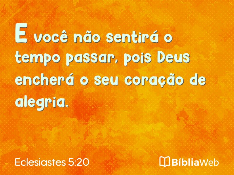 Eclesiastes 5:20 em imagem para compartilhar