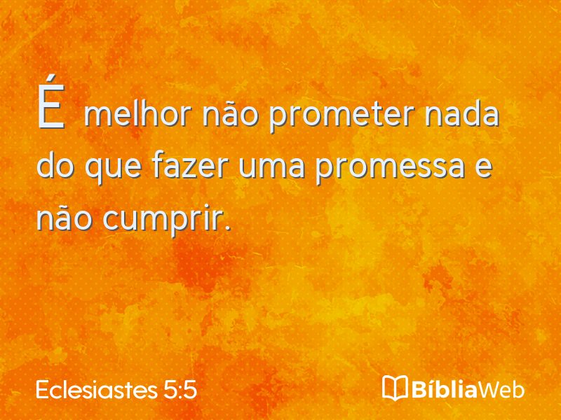 Eclesiastes 5:5 em imagem para compartilhar