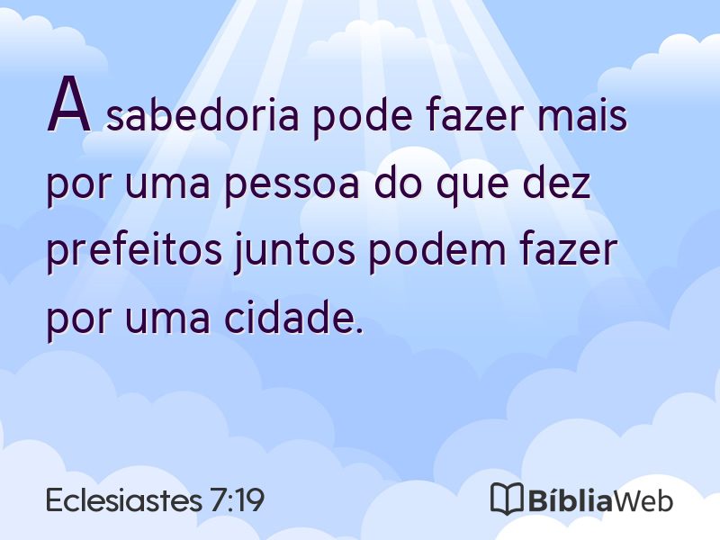 Eclesiastes 7:19 em imagem para compartilhar
