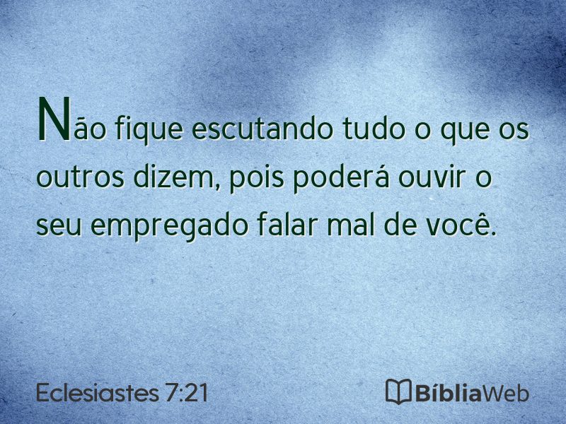Eclesiastes 7:21 em imagem para compartilhar