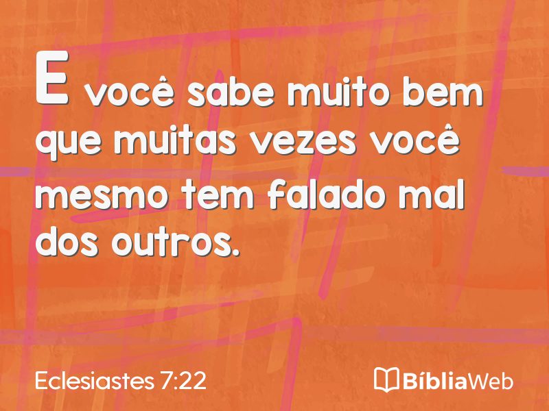 Eclesiastes 7:22 em imagem para compartilhar
