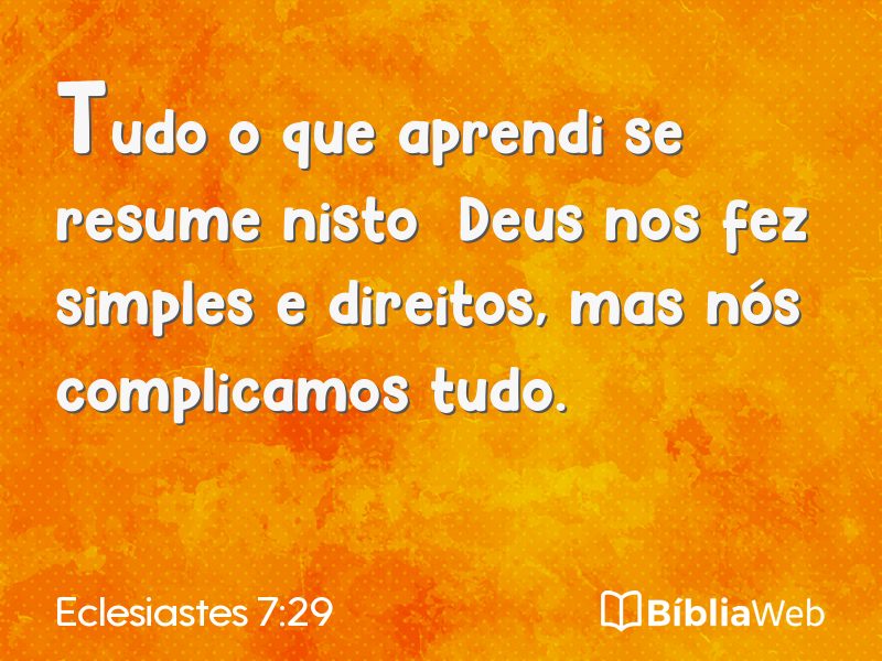 Eclesiastes 7:29 em imagem para compartilhar