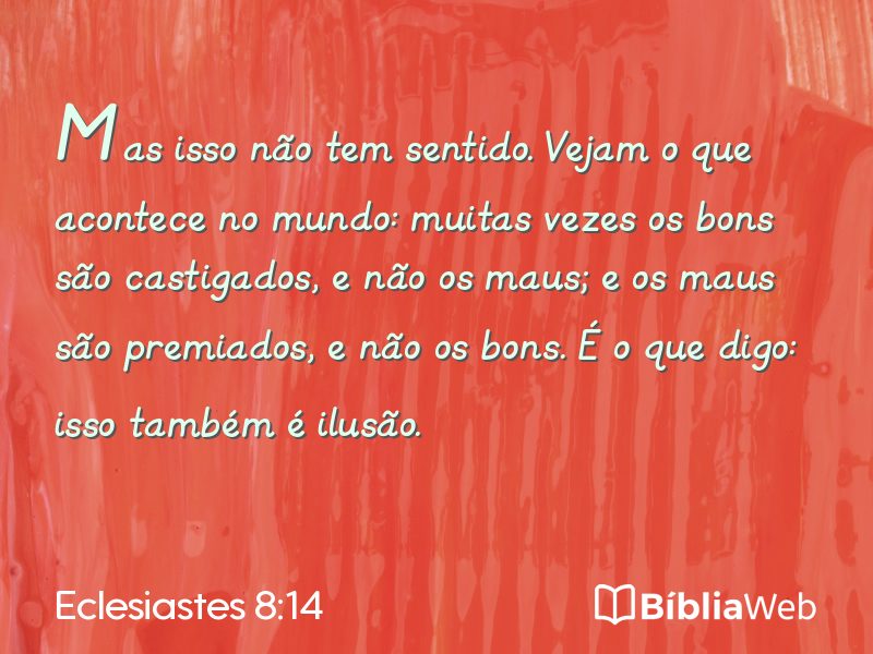 Eclesiastes 8:14 em imagem para compartilhar