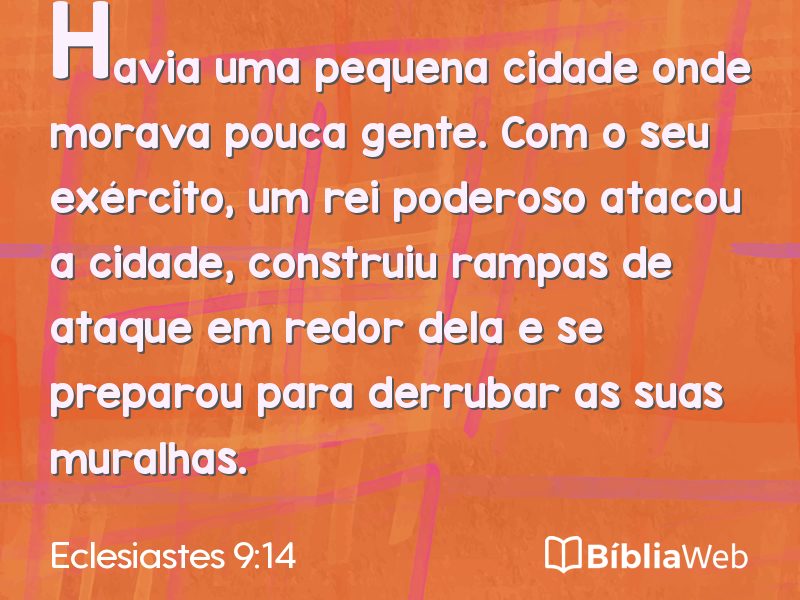 Eclesiastes 9:14 em imagem para compartilhar