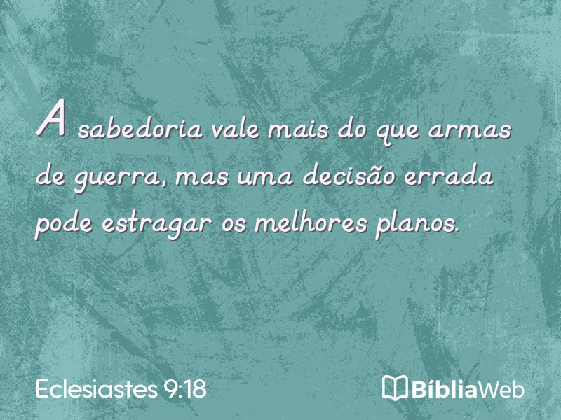 Eclesiastes 9:18 em imagem para compartilhar