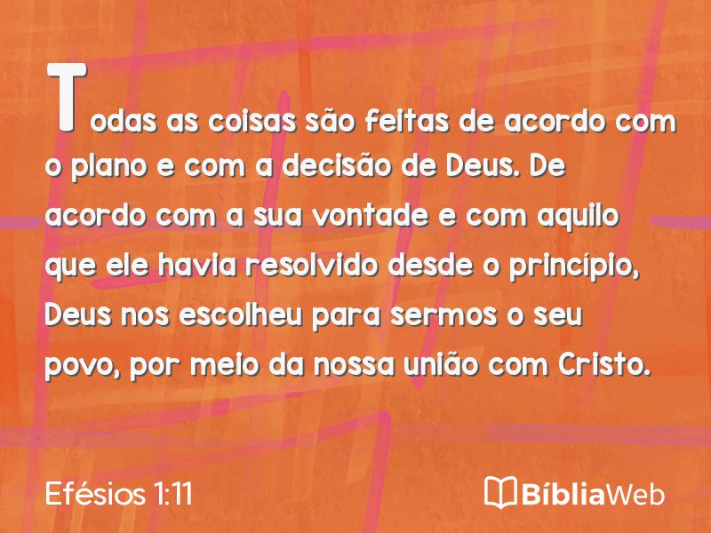 Efésios 1:11 em imagem para compartilhar
