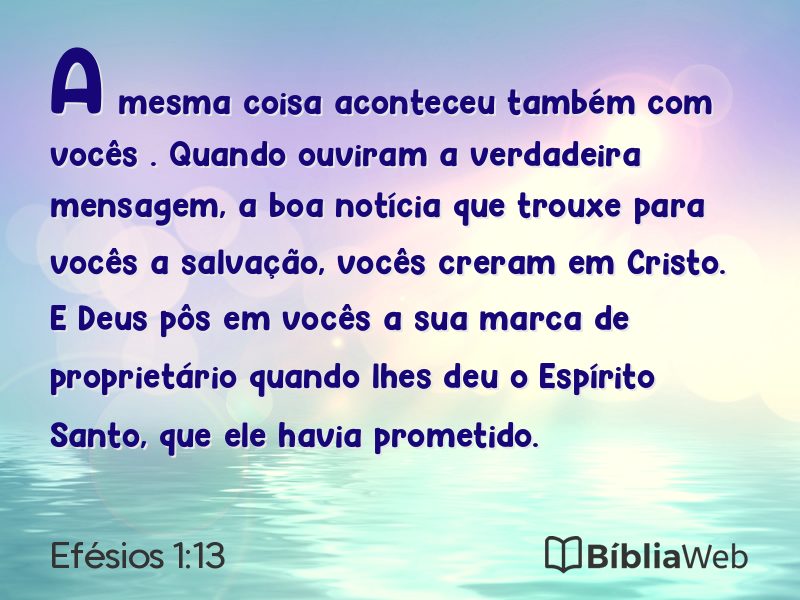 Efésios 1:13 em imagem para compartilhar
