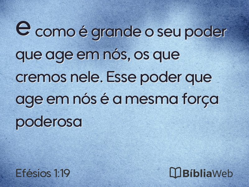Efésios 1:19 em imagem para compartilhar