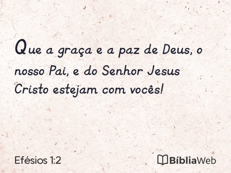 Efésios 1:2 em imagem para compartilhar