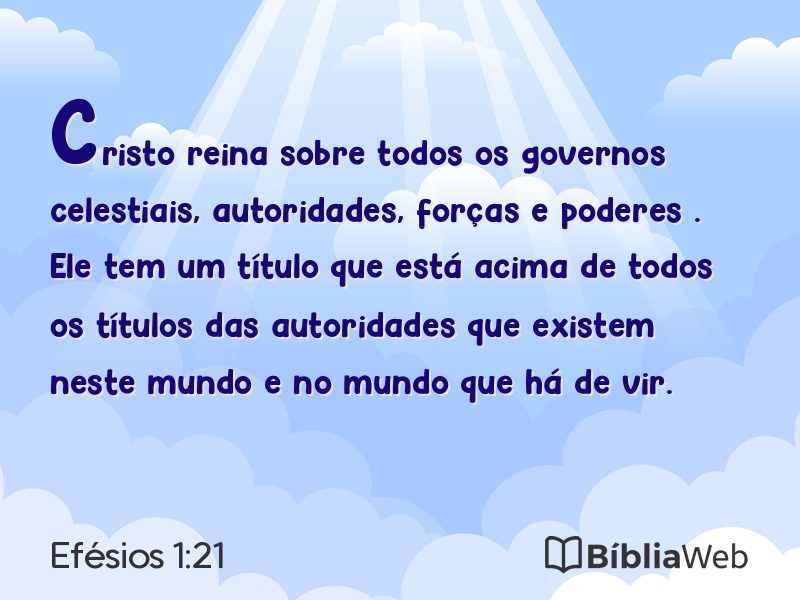 Efésios 1:21 em imagem para compartilhar