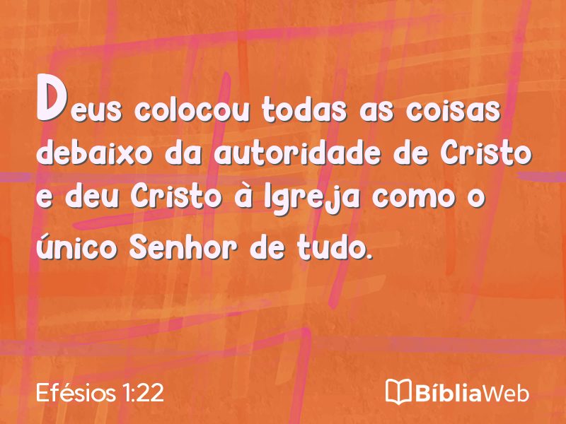Efésios 1:22 em imagem para compartilhar