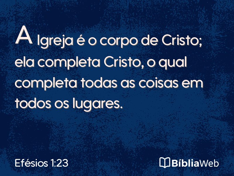 Efésios 1:23 em imagem para compartilhar