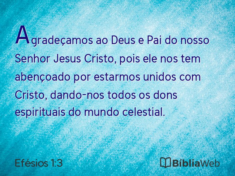 Efésios 1:3 em imagem para compartilhar