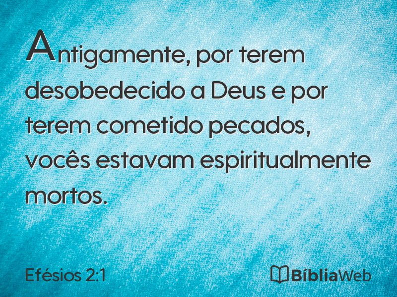 Efésios 2:1 em imagem para compartilhar