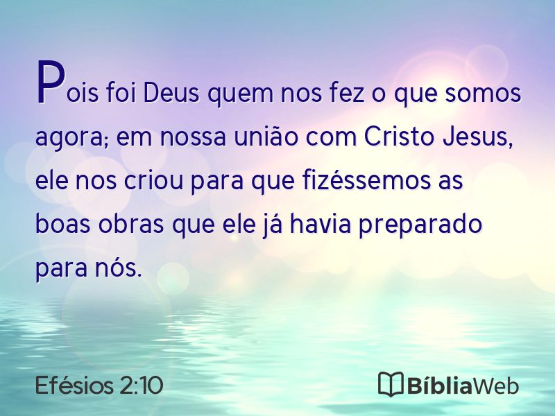 Efésios 2:10 em imagem para compartilhar