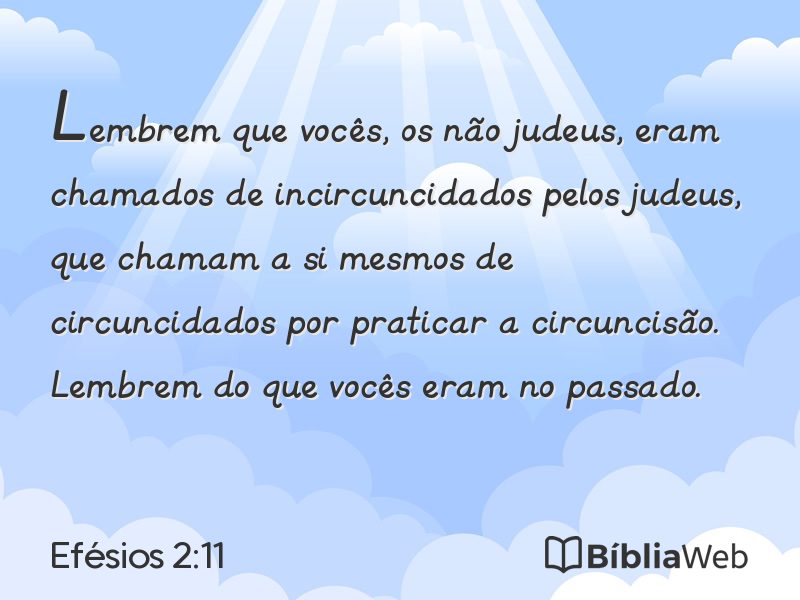 Efésios 2:11 em imagem para compartilhar
