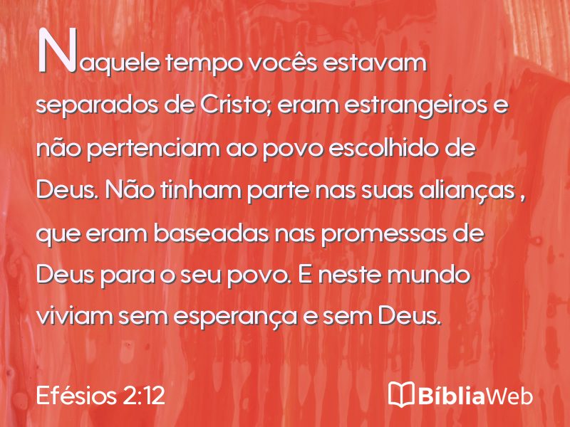 Efésios 2:12 em imagem para compartilhar