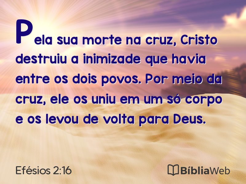 Efésios 2:16 em imagem para compartilhar