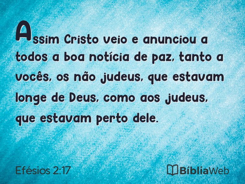 Efésios 2:17 em imagem para compartilhar