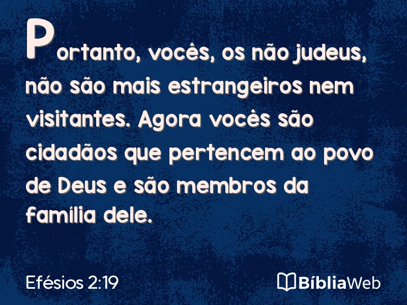 Efésios 2:19 em imagem para compartilhar