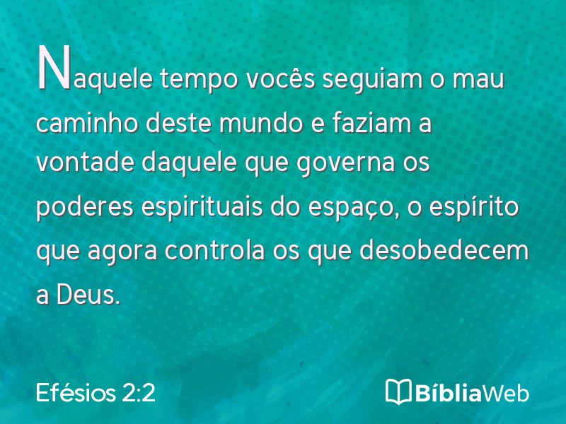Efésios 2:2 em imagem para compartilhar