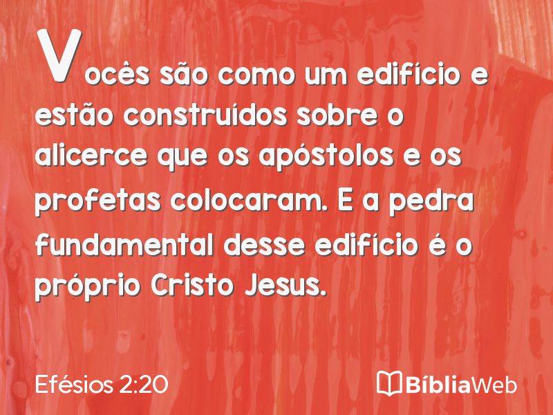 Efésios 2:20 em imagem para compartilhar