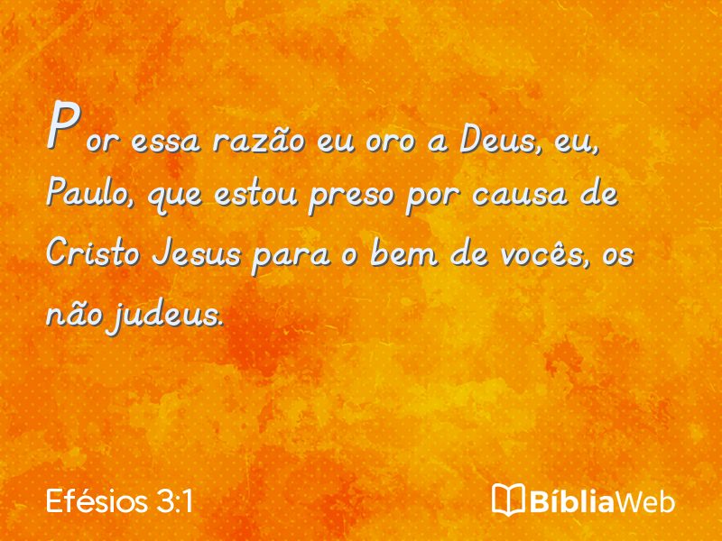Efésios 3:1 em imagem para compartilhar