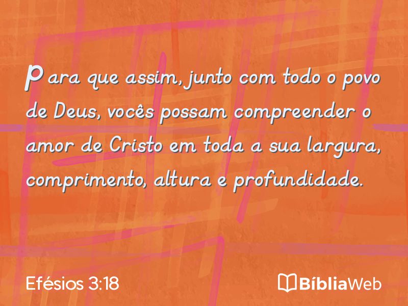 Efésios 3:18 em imagem para compartilhar