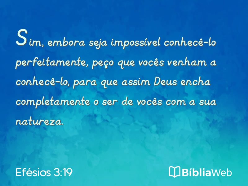 Efésios 3:19 em imagem para compartilhar