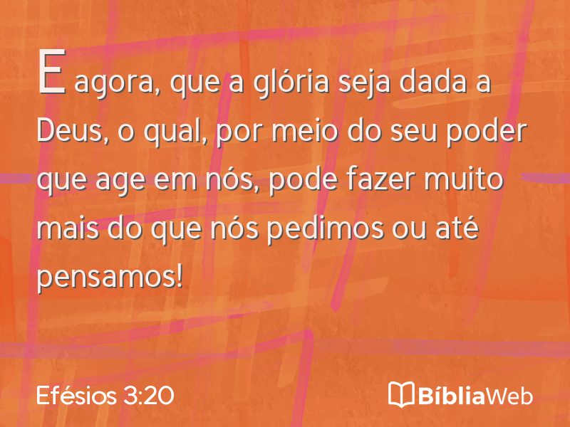 Efésios 3:20 em imagem para compartilhar