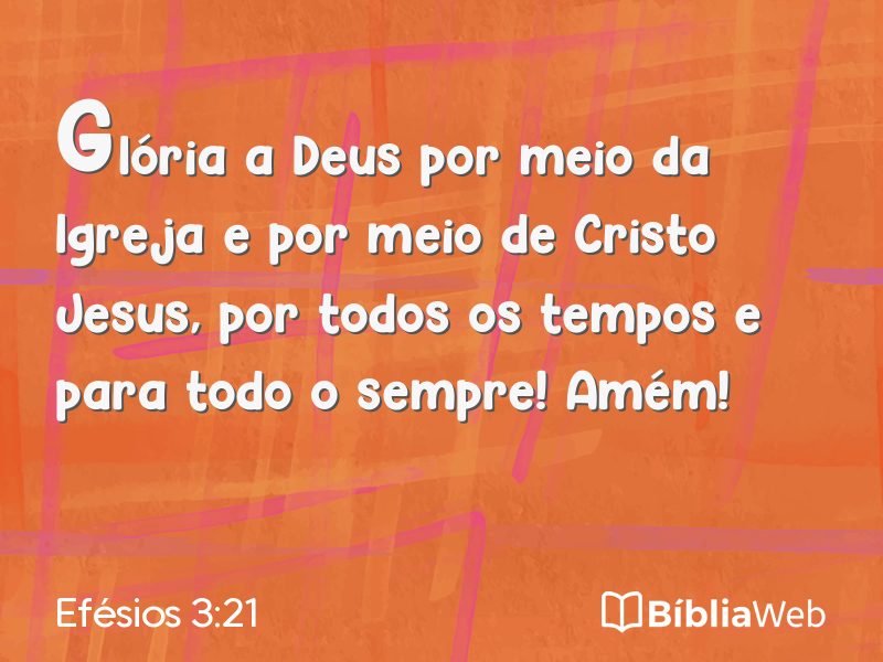 Efésios 3:21 em imagem para compartilhar