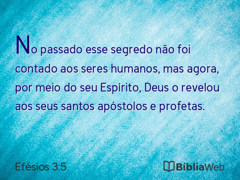 Efésios 3:5 em imagem para compartilhar
