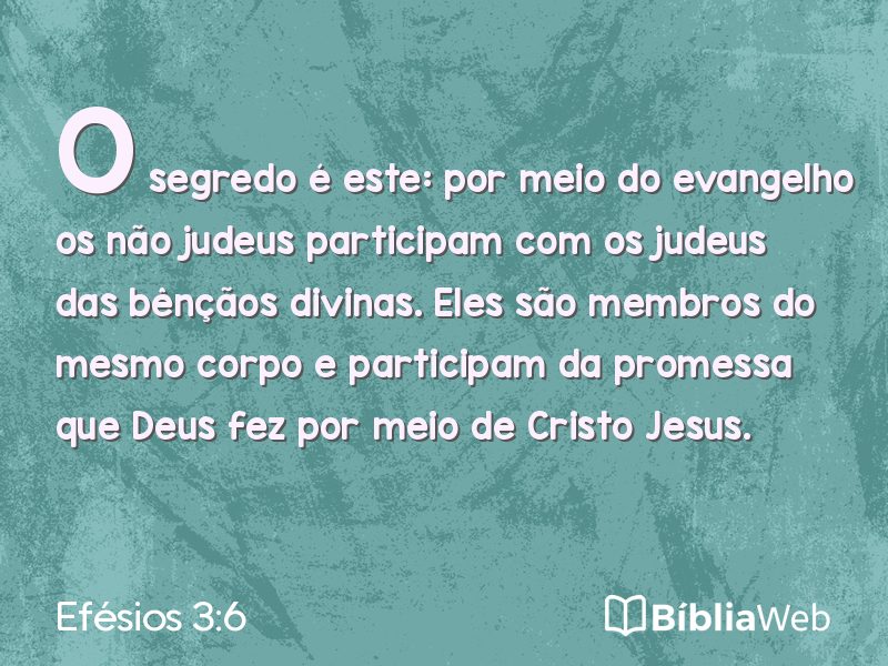Efésios 3:6 em imagem para compartilhar