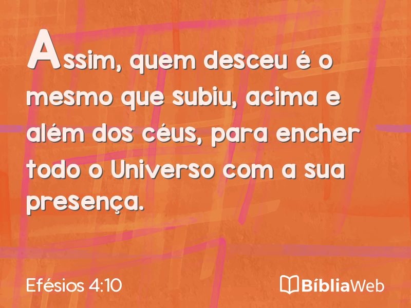 Efésios 4:10 em imagem para compartilhar